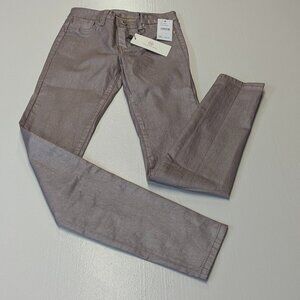 NWT AG Adriano Goldschmied Size 12 Twiggy Sleek Jeans in Rose Smoke Color